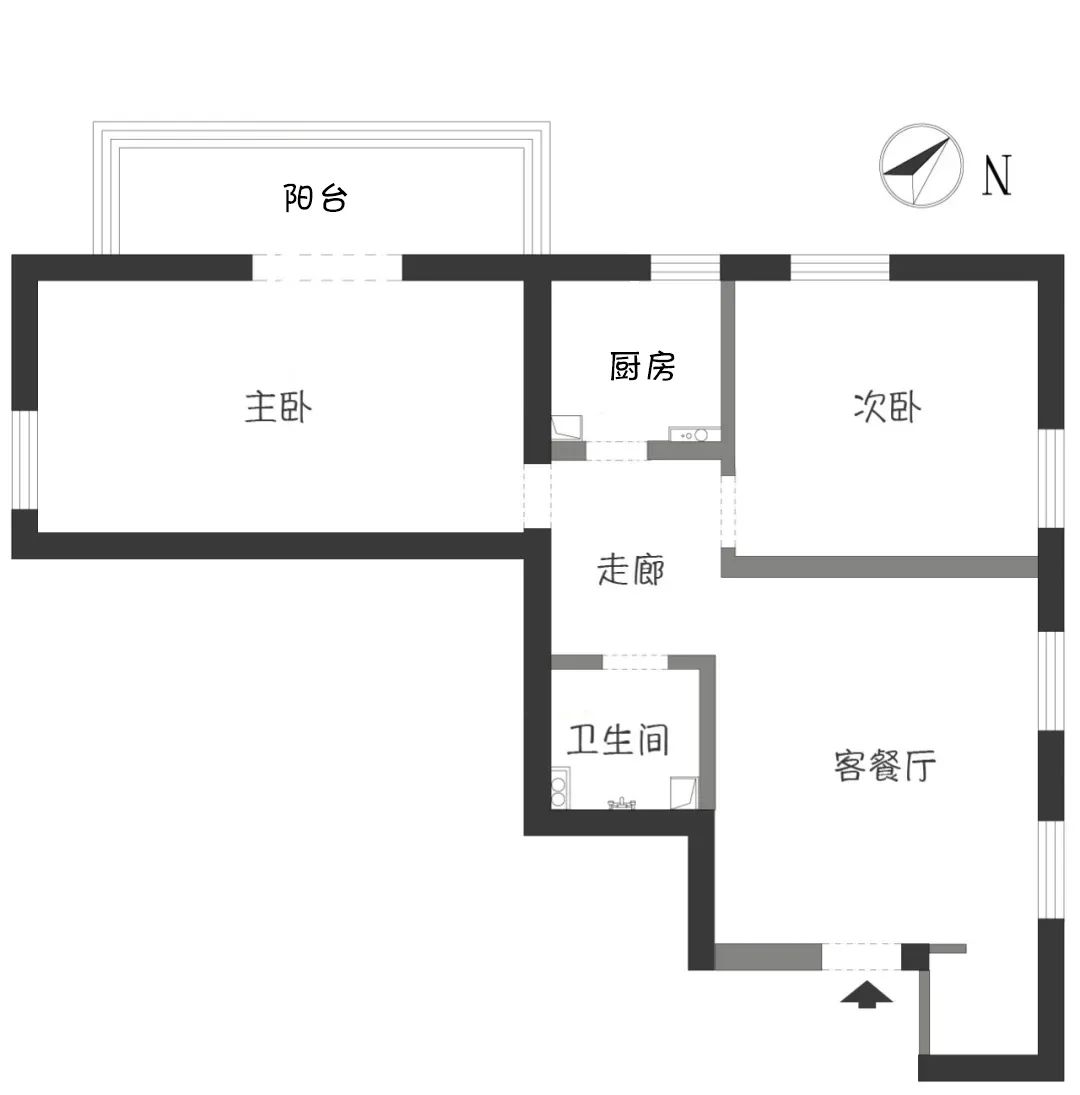 舊房改造教科書丨“角落潮設計”，書房、餐吧全部安排