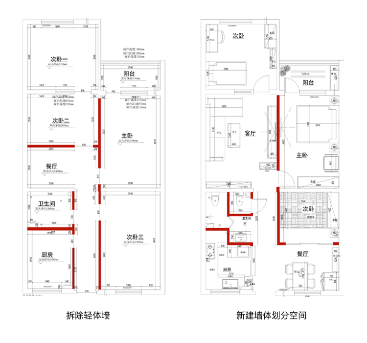 北京101㎡三代同堂，拆除臥室放大客廳&餐廳，雙馬桶位時間不撞，住得太舒服了！