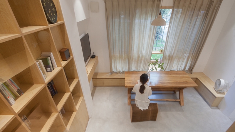 上海里弄45㎡老房改造設(shè)計，1.5倍面積擴(kuò)充，清新小資親子宅！